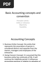 Basic Accounting Concepts and Convention