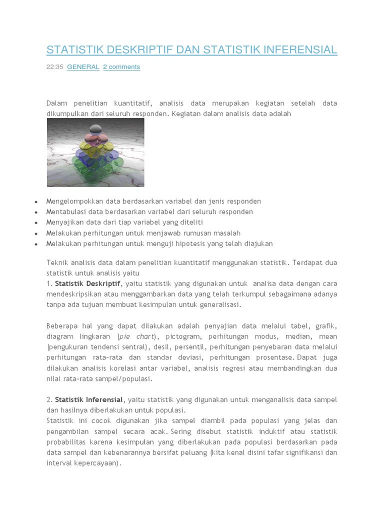 Statistik Deskriptif Dan Statistik Inferensial Pdf