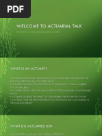 Actuarial Talk PDF