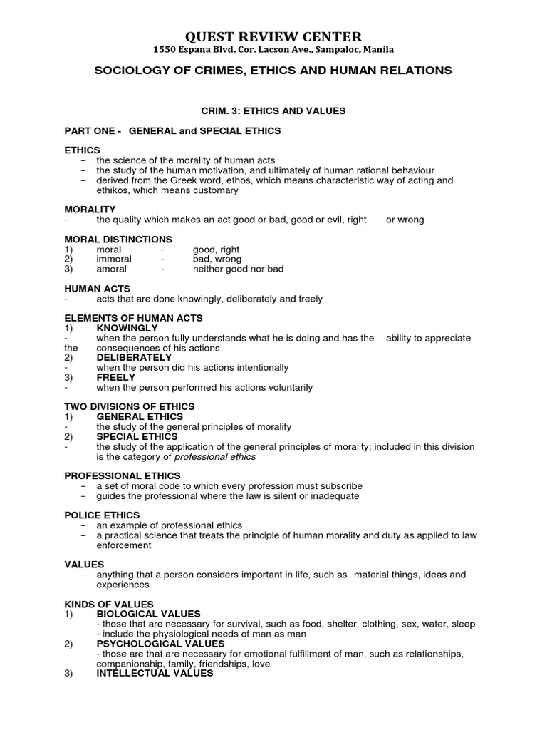 PNP Ethics and Values Overview | PDF | Police | Natural And Legal Rights
