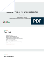 Research Topics For Undergraduates