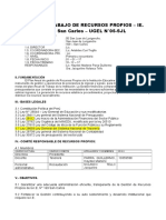 PLAN de Trabajo Anual de Recursos Propios