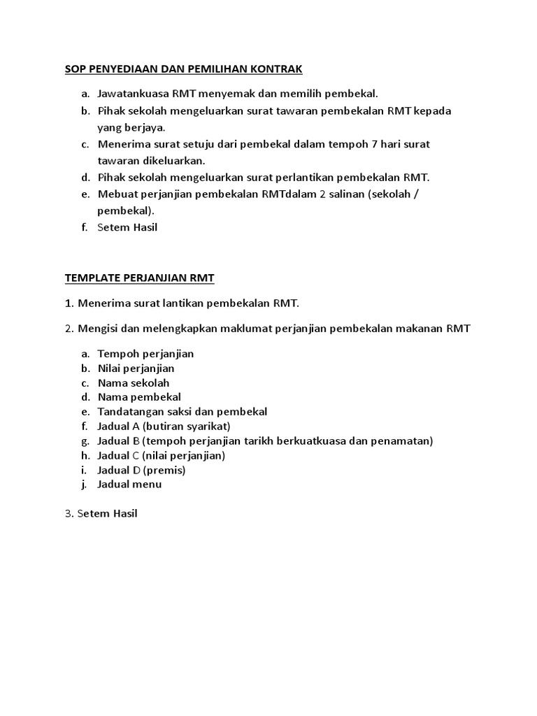 4 Panduan Template Dokumen Perjanjian Pdf