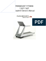 Paramount Fitness 7.55T/7.85T Treadmill Owner's Manual