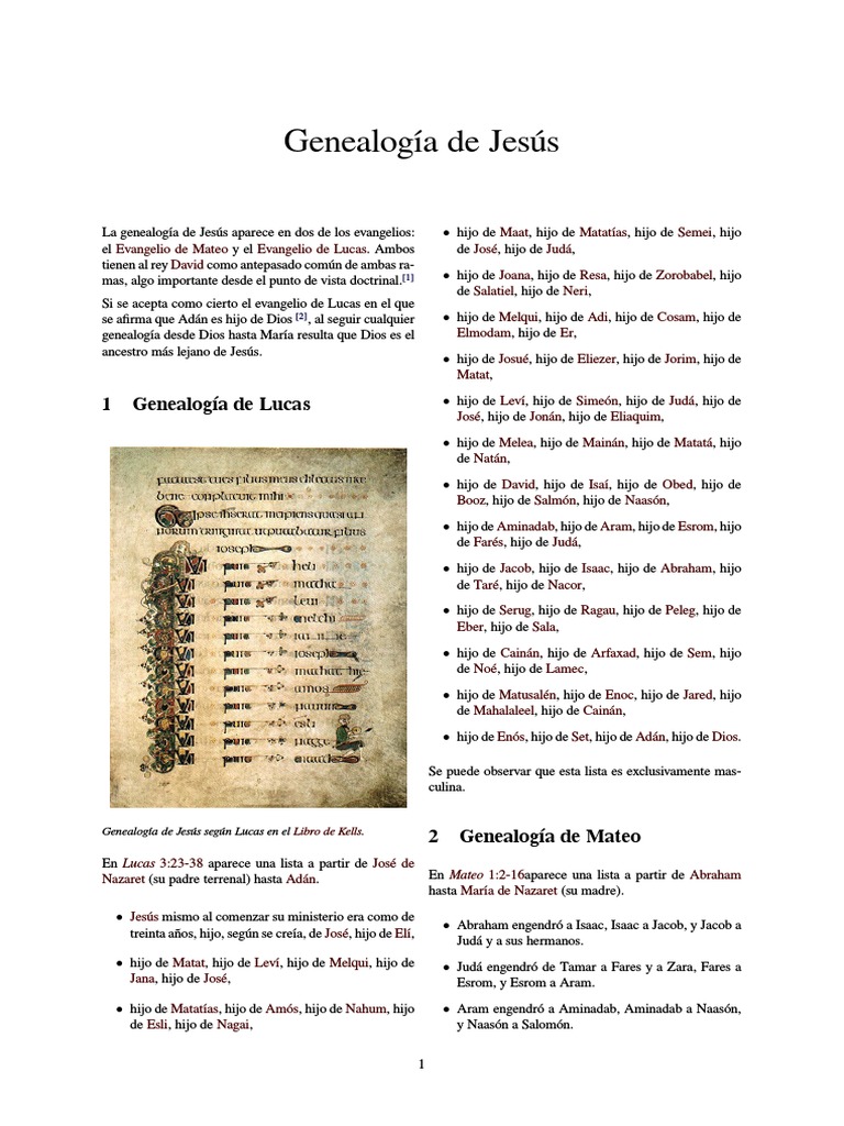Genealogía De Jesús Descargar Gratis Pdf Gente Del Antiguo