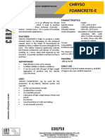 TDS of CHRYSO FOAMCRETE-E PDF