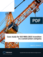 Case Study For ISO 9001:2015 Transition in A Construction Company