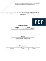 Procedimiento de Capacitaciones Entrenamiento e Inducción