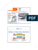 Shear Walls Parts IV - VI: Design of Boundary Elements