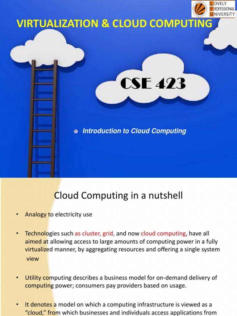 Cloud Computing Nutshell PDF Virtual Machine Cloud Computing