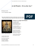 Poema Virgen Rosario día octubre