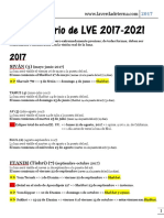 Calendario de LVE 2017-2021