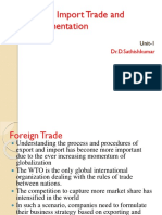 Export Import Trade and Documentation: Unit-1