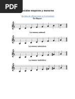 Estructura de Escalas Mayores y Menores | PDF | Escala (música ...