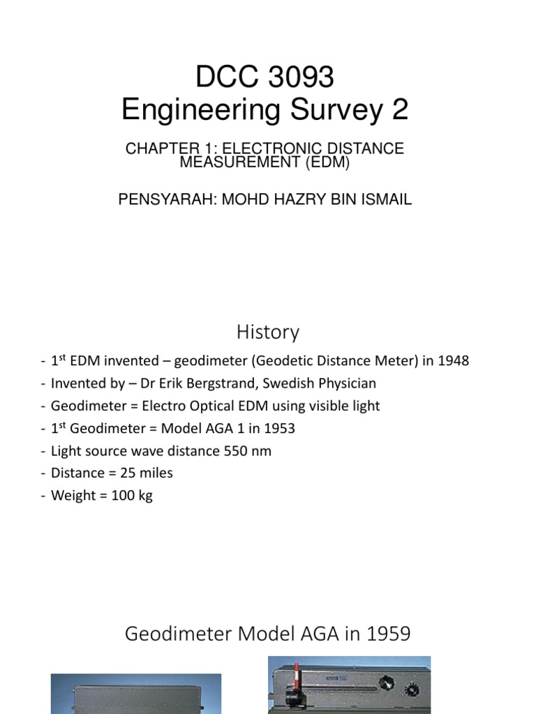 Chapter 1 Electronic Distance Measurement-1 | PDF | Wavelength | Waves