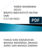 Kedudukan Dan Fungsi Bahasa