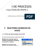 Reactores en Hysis