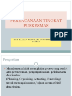 Perencanaan Tingkat Puskesmas