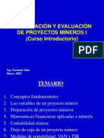 CURSO CIP -2007-  INTRODUCTORIO - FORMULACION Y EVALUACION DE PROYECTOS MINEROS I.ppt