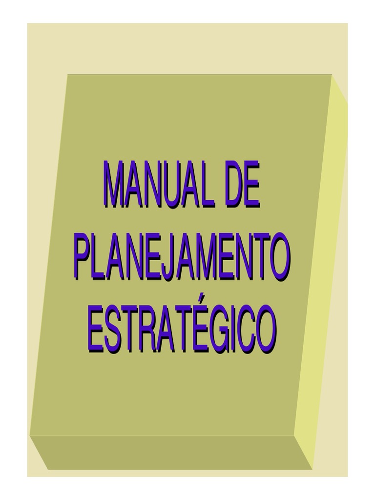 Manual de Planejamento Estratégico PDF | PDF | Planejamento estratégico ...