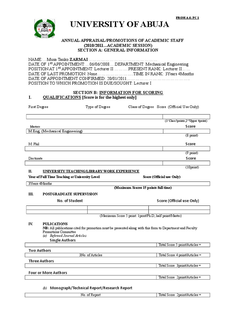 Aper-Form-1 MTZ | PDF | Doctorate | Lecturer