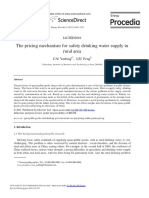 The Pricing Mechanism For Safety Drinking Water Supply in Rural Area