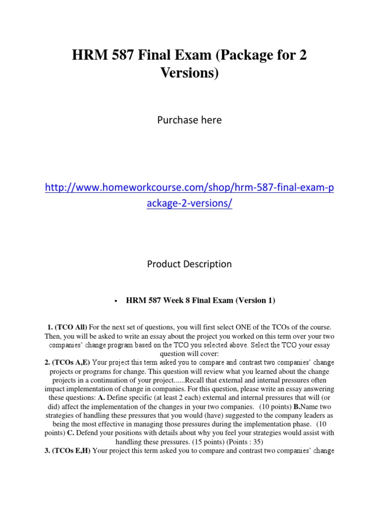 Hrm 586 week 8 final exam version 2 essay 06 picture