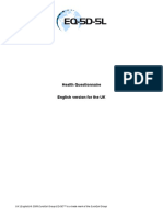 Sample UK English EQ-5D-5L Paper Self Complete v1.0 ID 24700