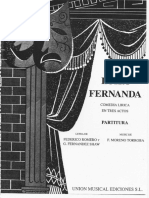 Luisa Fernanda - Partitura Voz y Piano