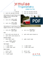 Trigonometry Formulae 