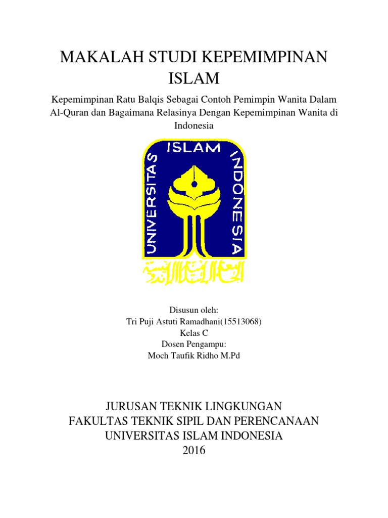 Makalah Studi Kepemimpinan Islam