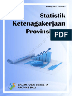 Statistik Ketenagakerjaan Provinsi Bali 2014