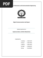 Department of Electronics and Communication Engineering: Implementation of Delta Modulation