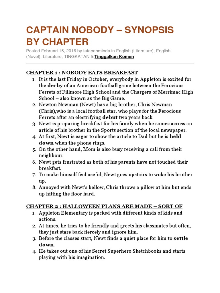 Captain Nobody Pdf Costume Halloween