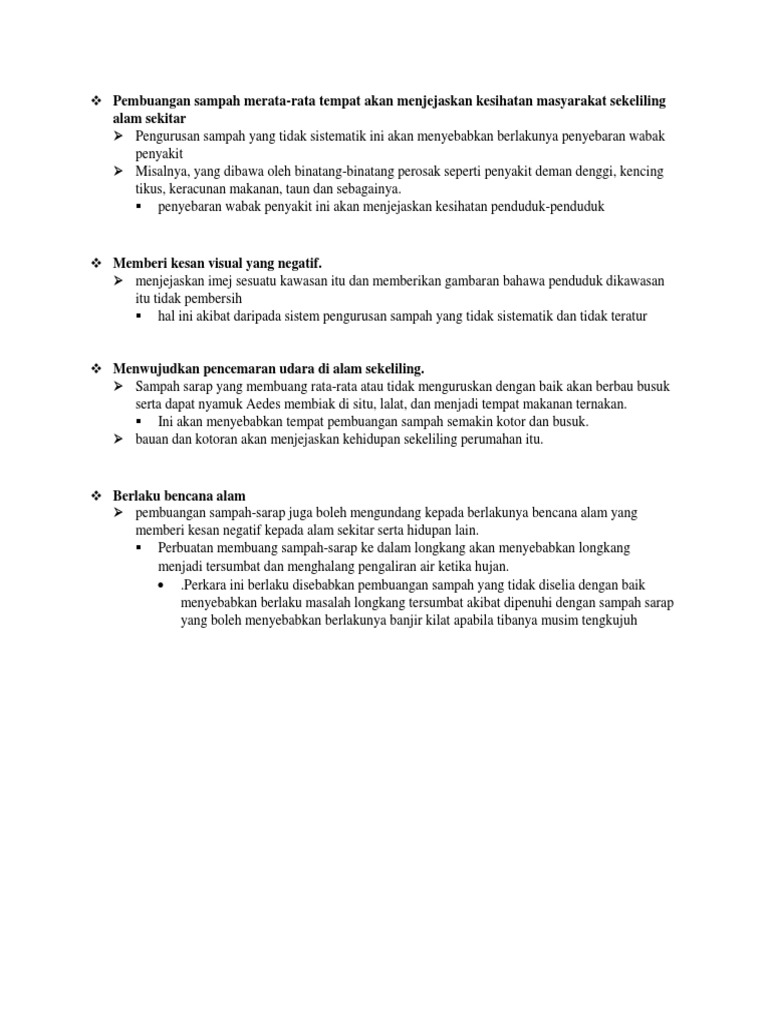 Kesan Pembuangan Sampah  PDF
