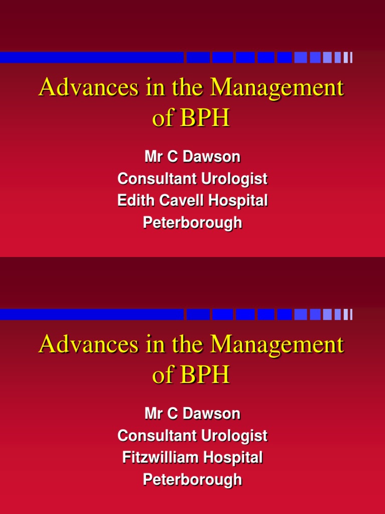 Advances in The Management of BPH | PDF | Prostate Specific Antigen ...