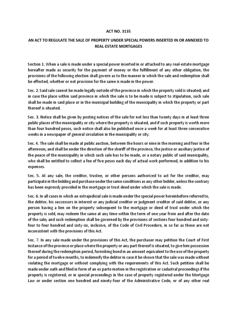 act-no-3135-with-amendments-pdf-foreclosure-mortgage-law