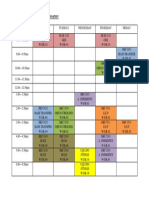 Timetable (Year 1 Semester 2) 2014/2015