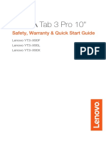 Lenovo YOGA Tab 3 Pro Manual