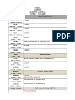 EWC661 Academic Calendar