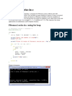 Fibonacci Series in C