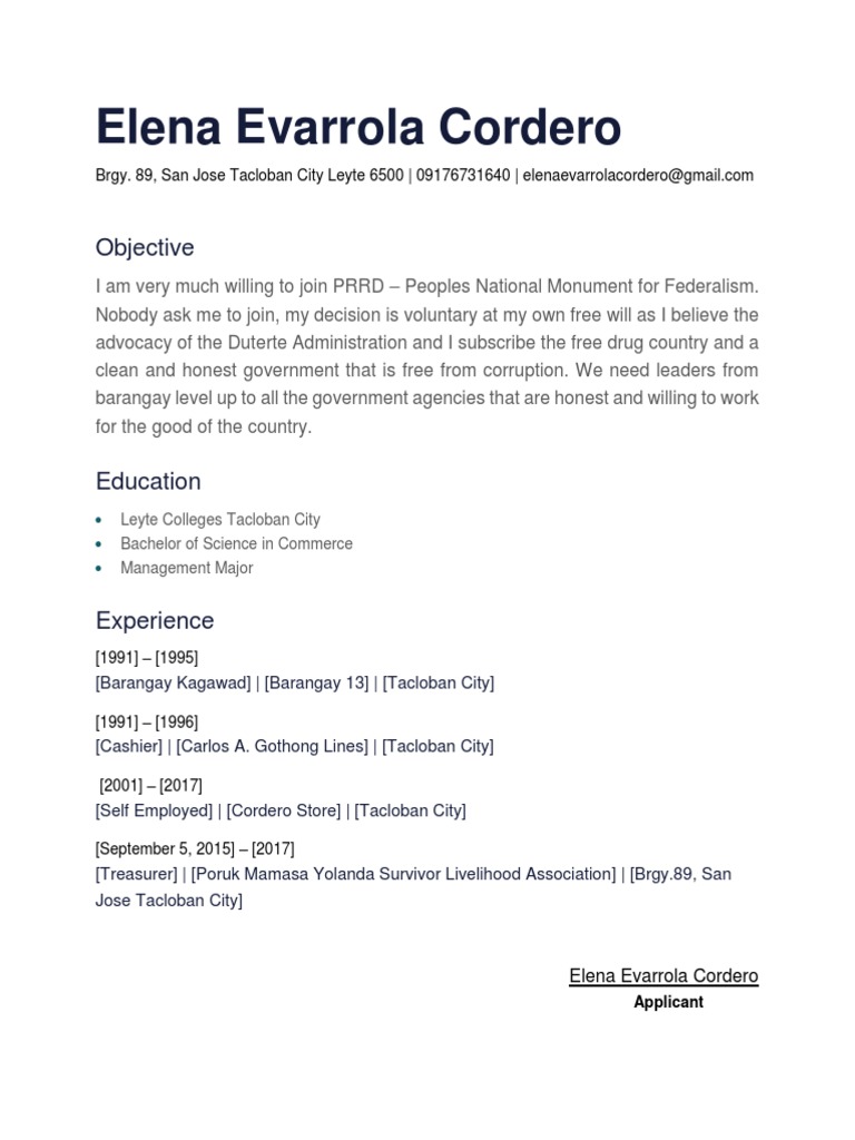 Elena Evarrola Cordero's Resume | PDF