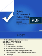 Public Procurement Rules, 2004: Syed Muhammad Ijaz, Fca, Ll.B. Partner Huzaima Ikram & Ijaz