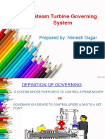 Steam Turbine Governing System: Prepared By: Nimesh Gajjar