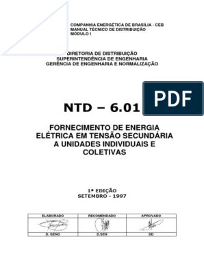 NTD - 6.01classificação Do Consumidor Na Tabela 3, PDF, Fiação elétrica