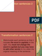Transformation Sentences 21