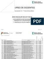 Concurso Docentes 1o Ciclo Ensino Básico