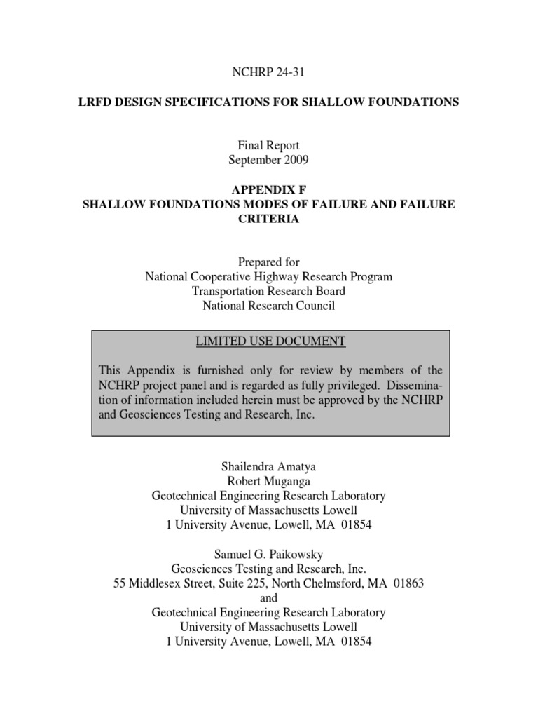 Shallow Foundations Modes of Failure and Failure PDF | PDF | Nature ...