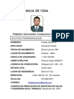 Hoja de Vida Freddy Camacho - Brochure