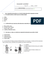 Evaluación La Materia